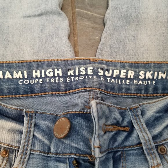 Stone Washed Distressed Women's Skinny Jeans - Picture 3 of 3